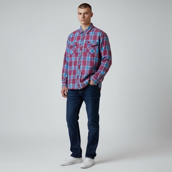 Branded Lion Other - Vintage Branded Lion Mens Flannel Shirt Jacket Size XL (Long)